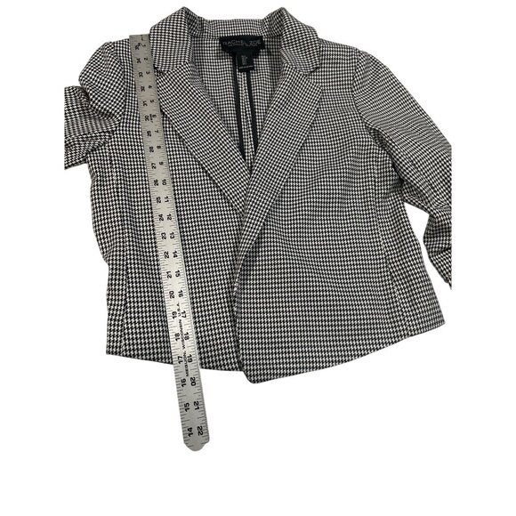Rachel Zoe Houndstooth Black & White Womens Open Front Blazer Jacket Size S - Picture 7 of 7